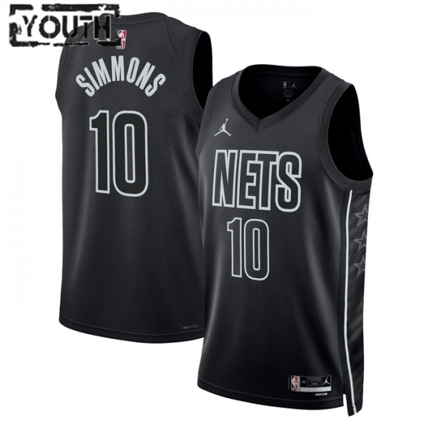 Brooklyn Nets Trikot Ben Simmons 10 Jordan 2022-23 Statement Edition Schwarz Swingman - Kinder